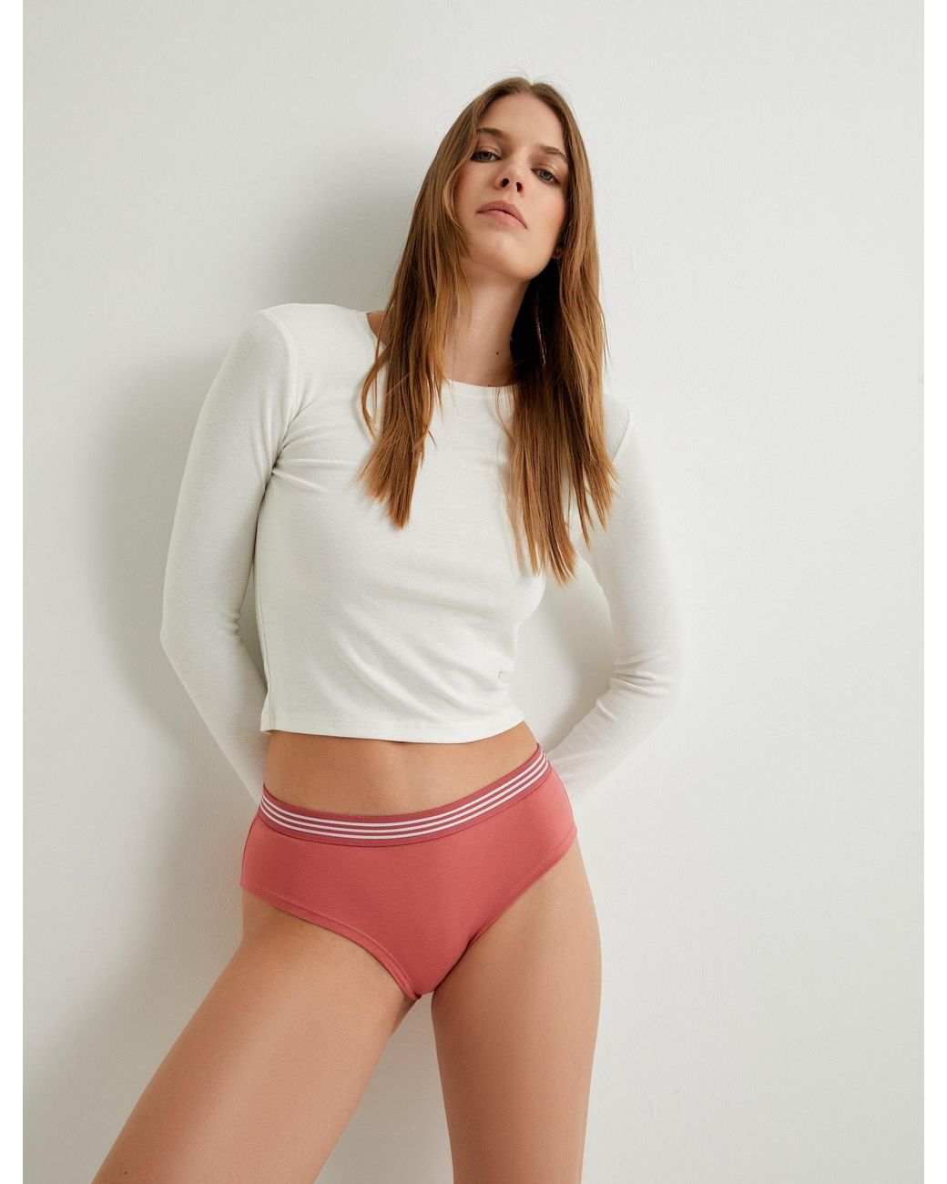 Koton Pink Unterhose Hipster Jacquard-Gummizug