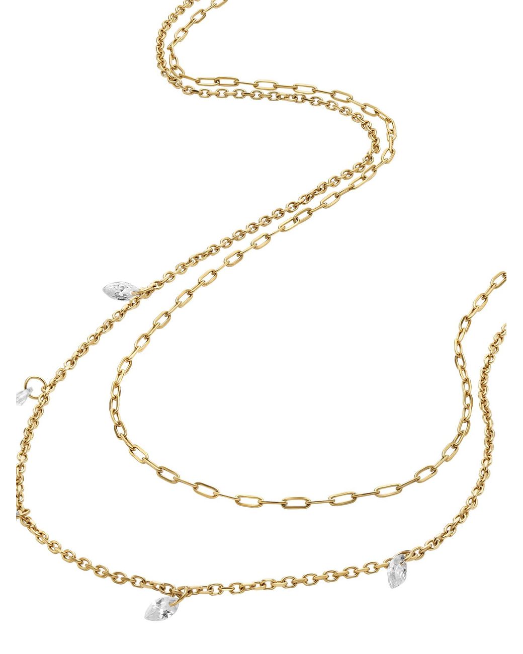 Fossil White Kette Ellis