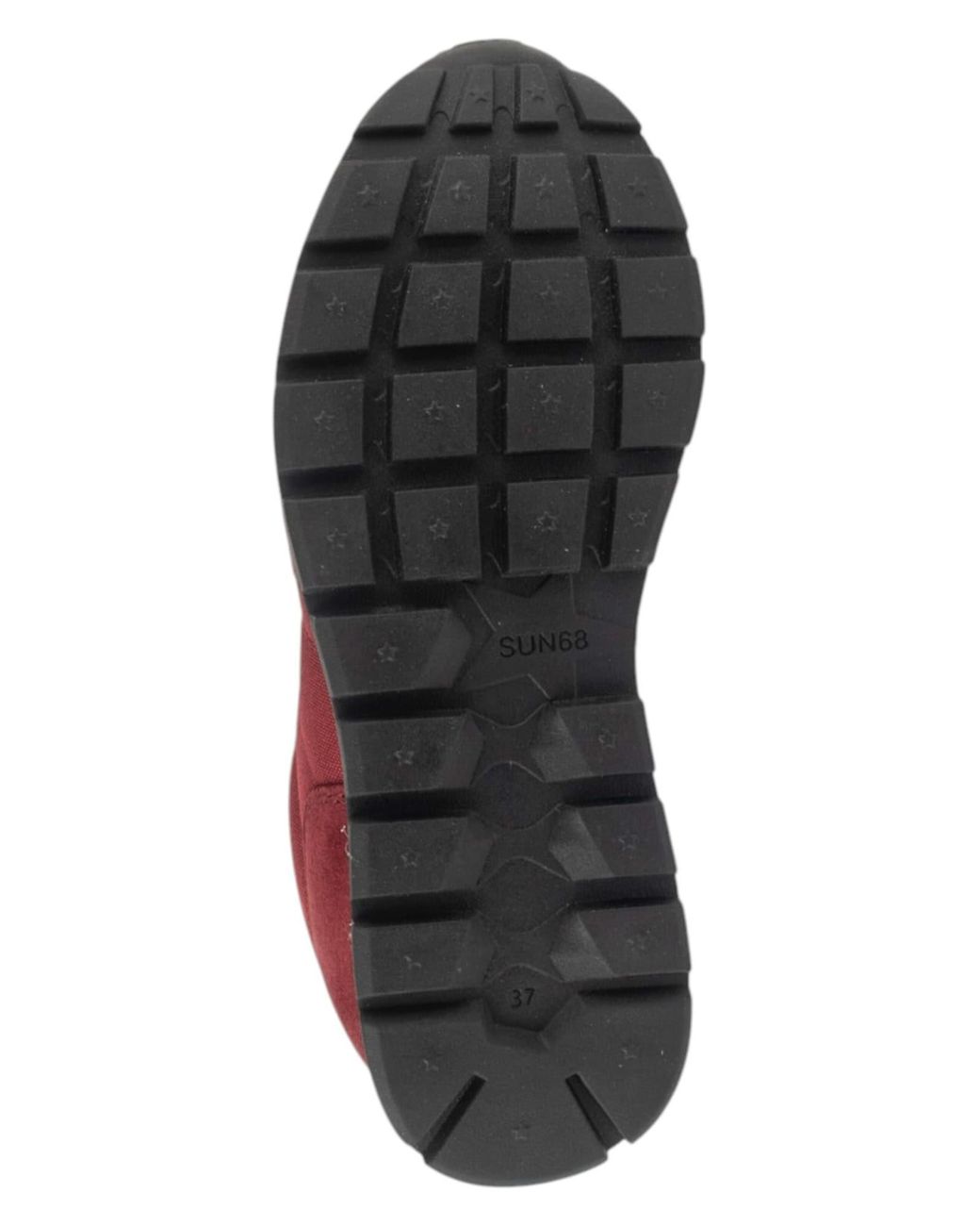 Sun 68 Red Sneaker Low Ally Solid