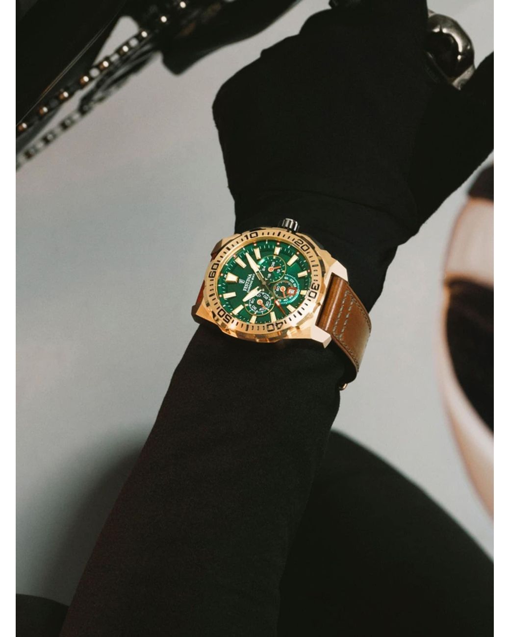 Festina Analoguhr Chronograph Chrono Bike in Green für Herren