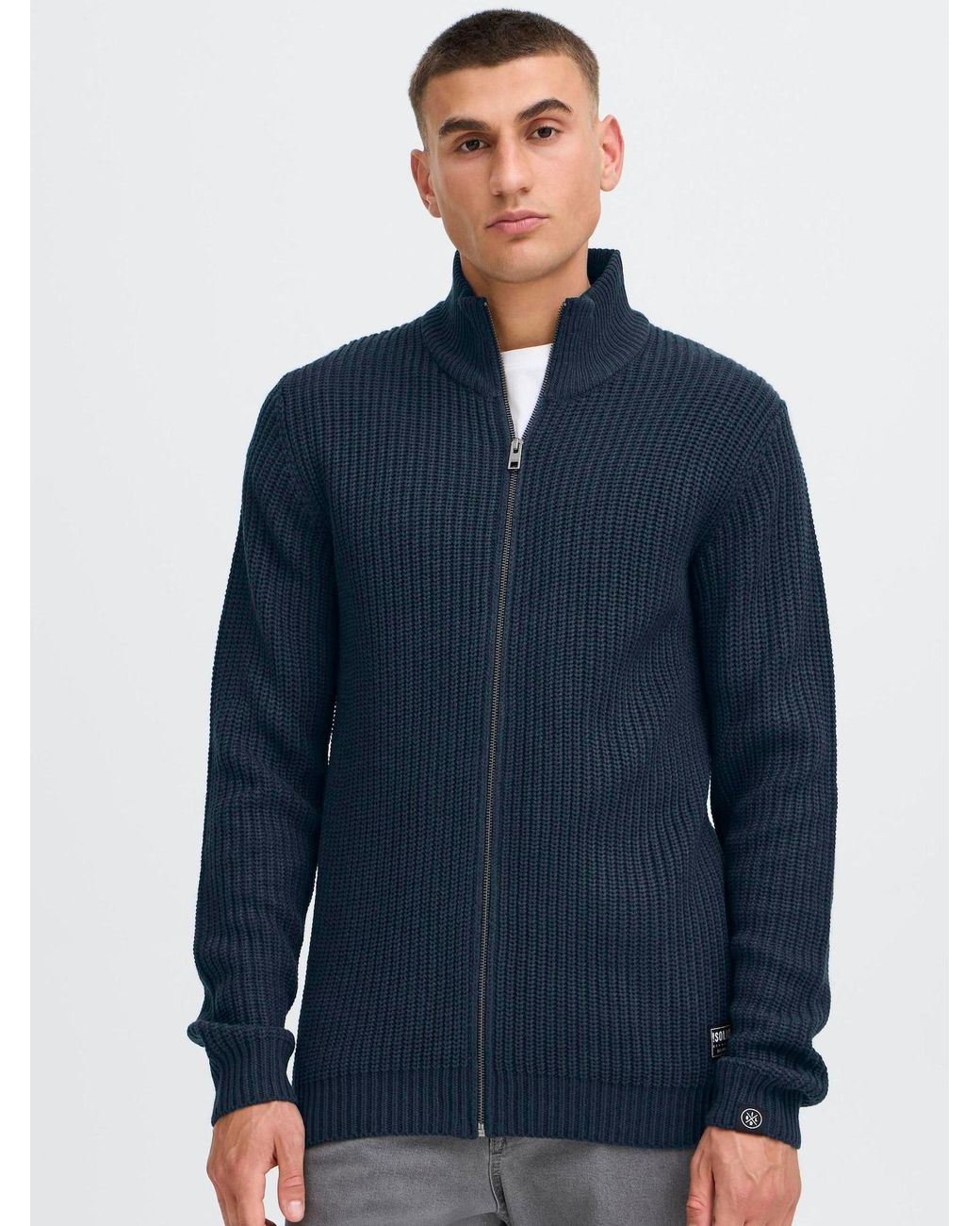 Solid Strickjacke Arno in Blue für Herren