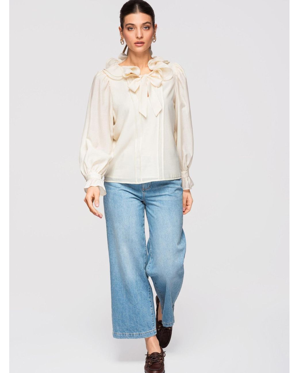 Ombre Natural Bluse