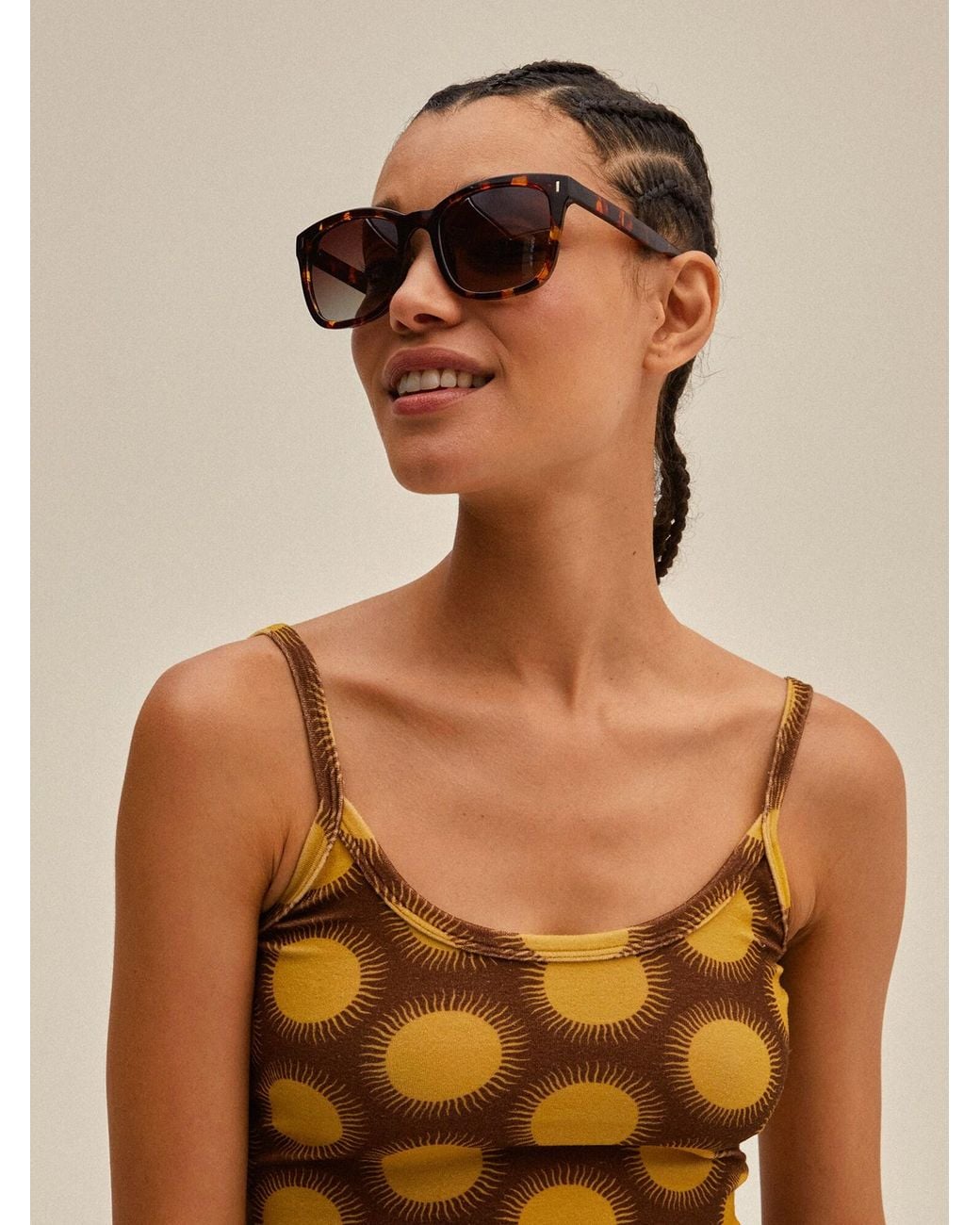 Pilgrim Sonnenbrille Katya in Brown für Herren