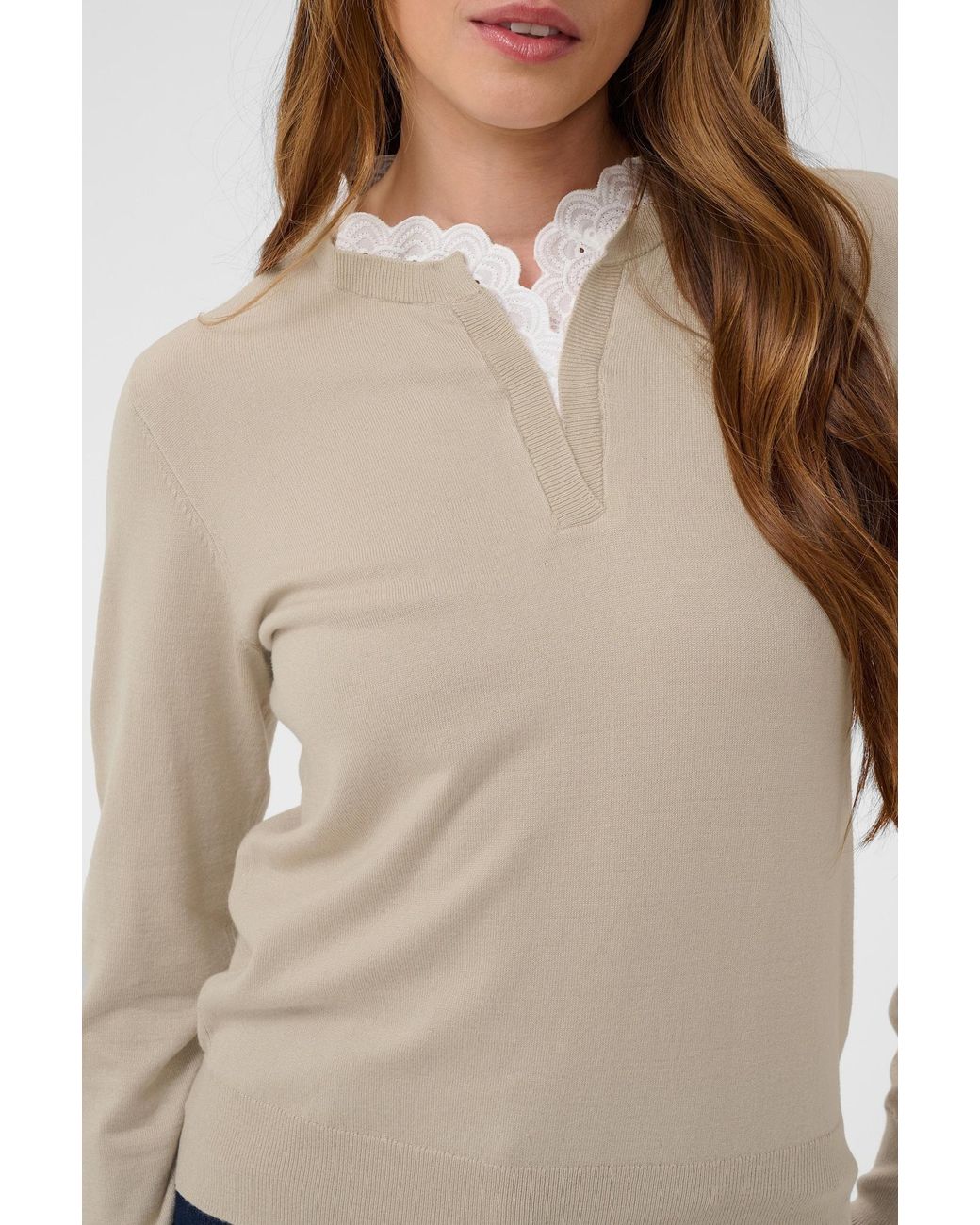Kaffe White Pullover