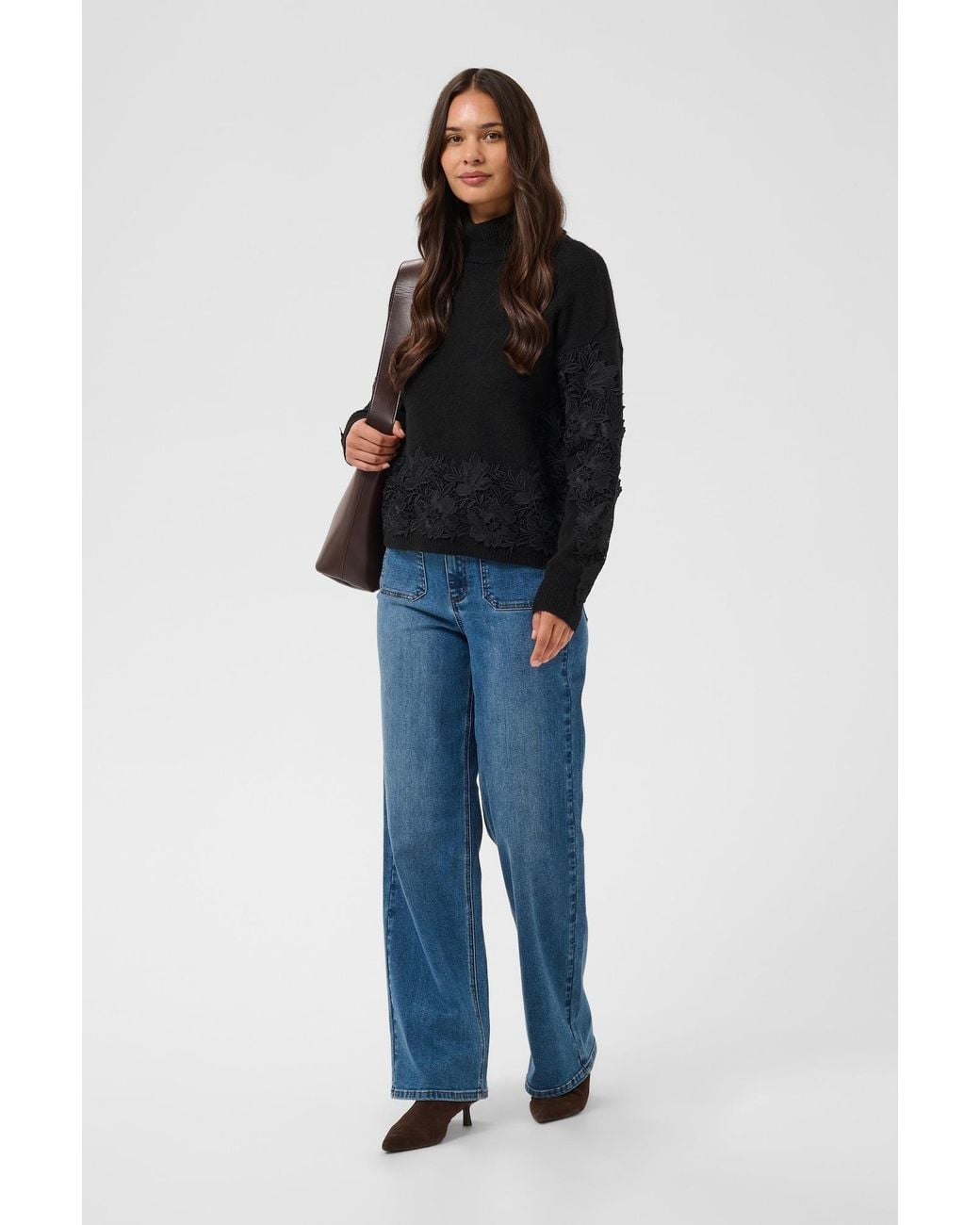 Kaffe Black Pullover Siff