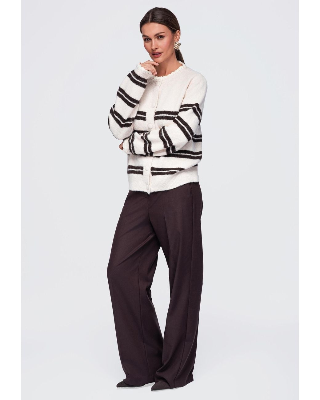 Ombre White Pullover