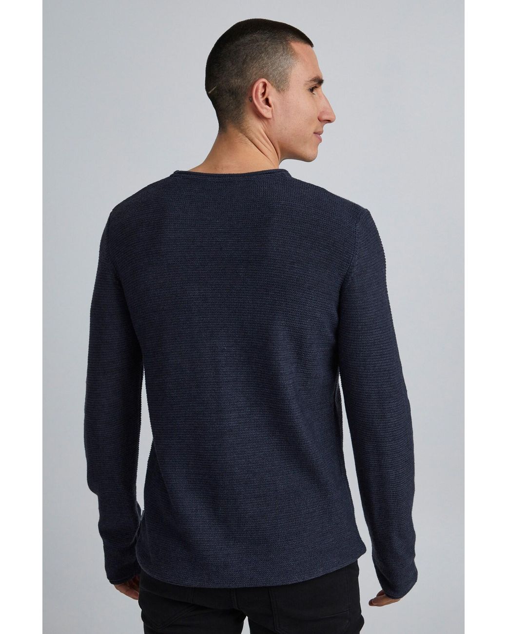 Solid Pullover in Blue für Herren