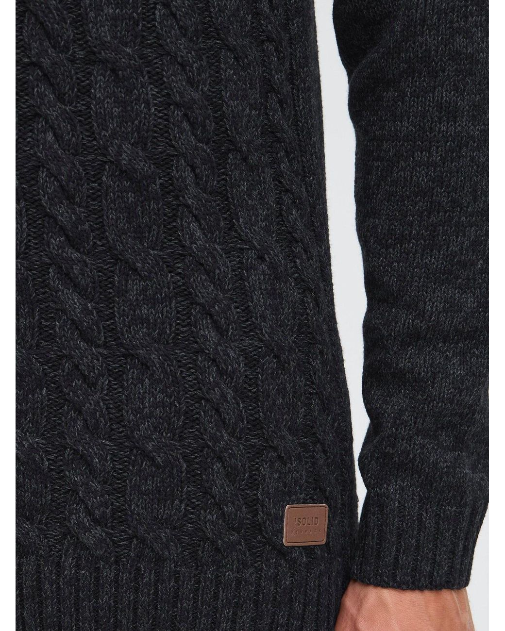 Solid Pullover Sdrino in Black für Herren