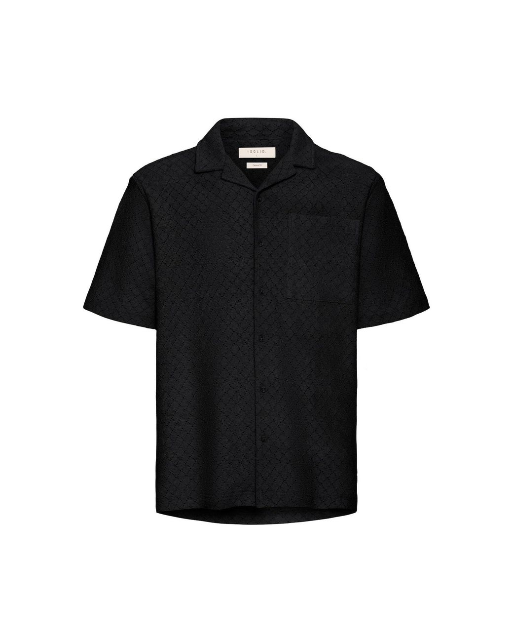 Solid Kurzarmhemd Sdteagan in Black für Herren
