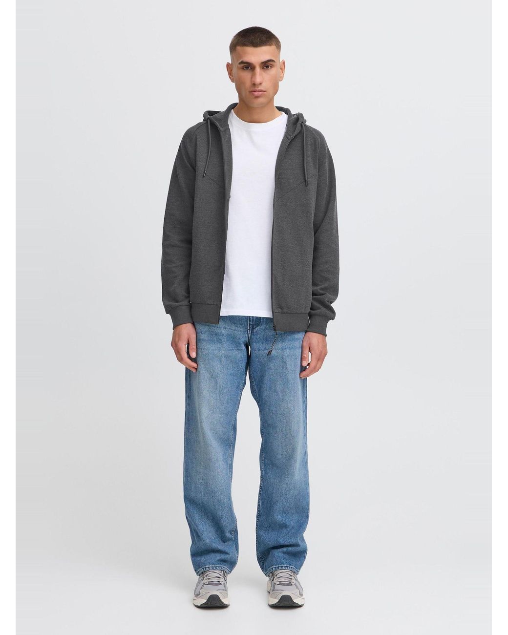 Solid Sweatjacke Gelbert in Gray für Herren