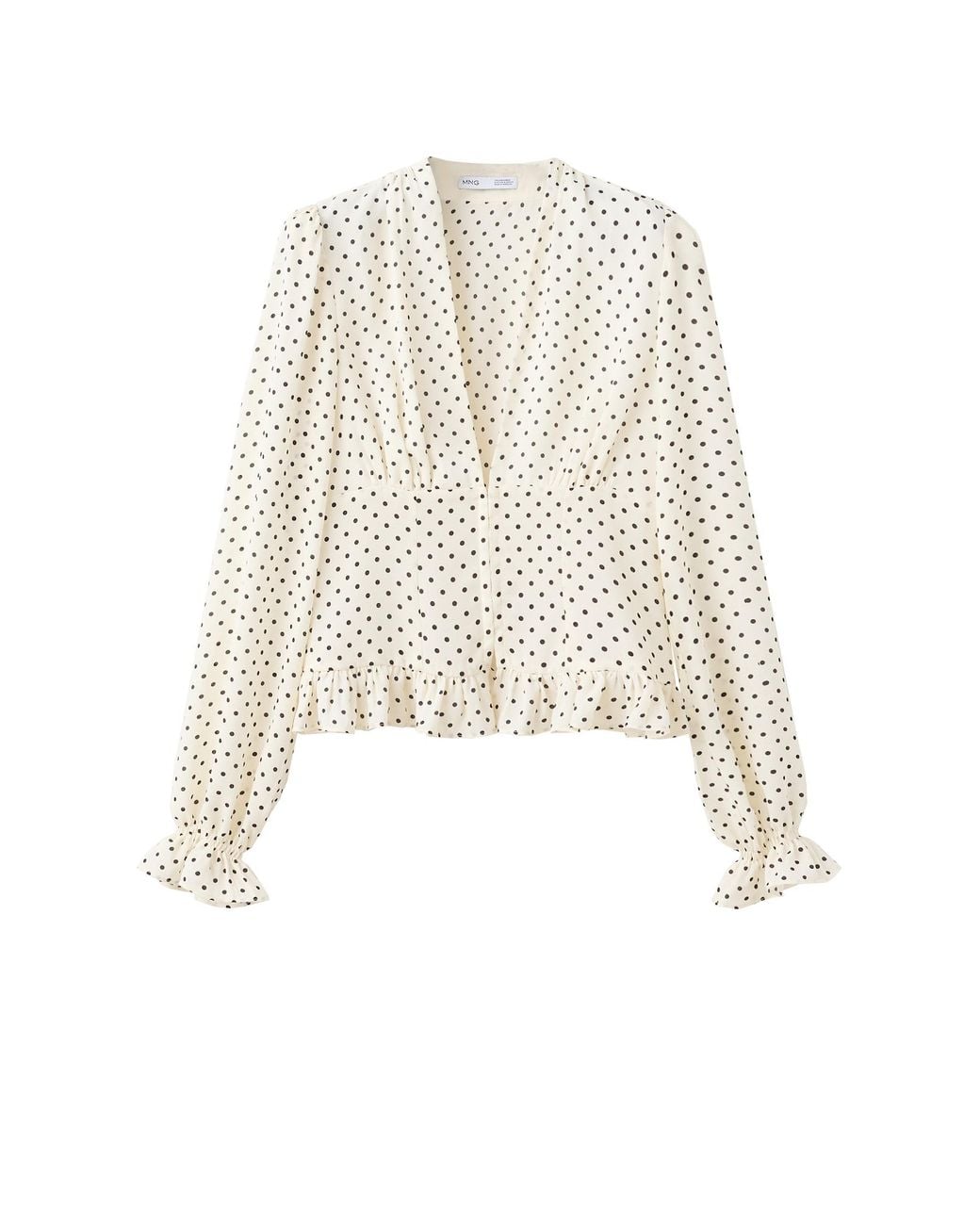 Mango White Bluse Marroc