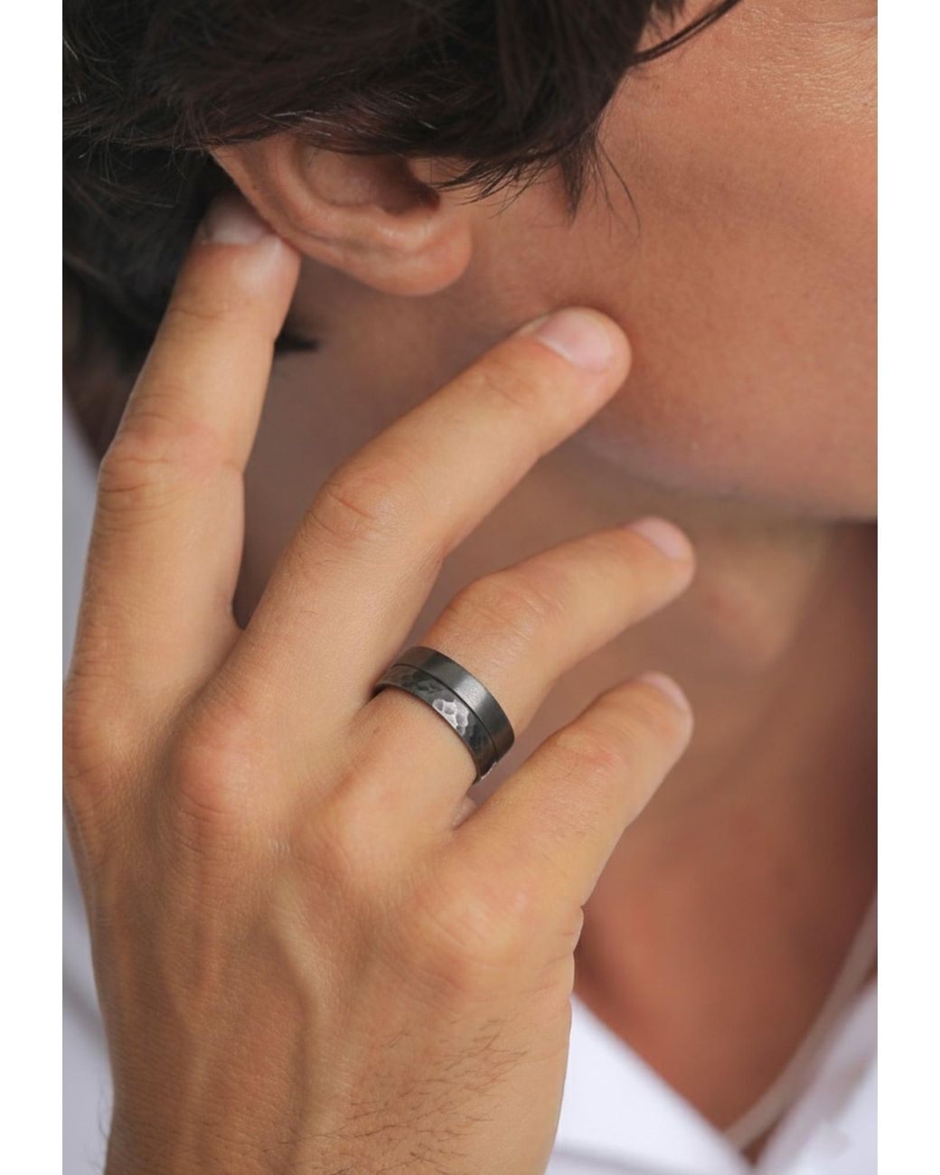 Kuzzoi Ring Set in Black für Herren