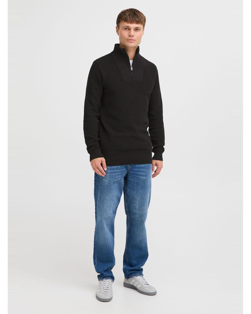 Solid Pullover Reco in Black für Herren