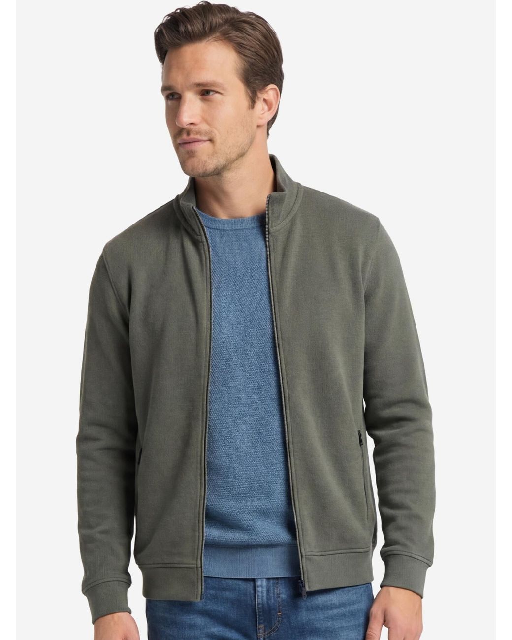 Redmond Sweatjacke Basic in Gray für Herren
