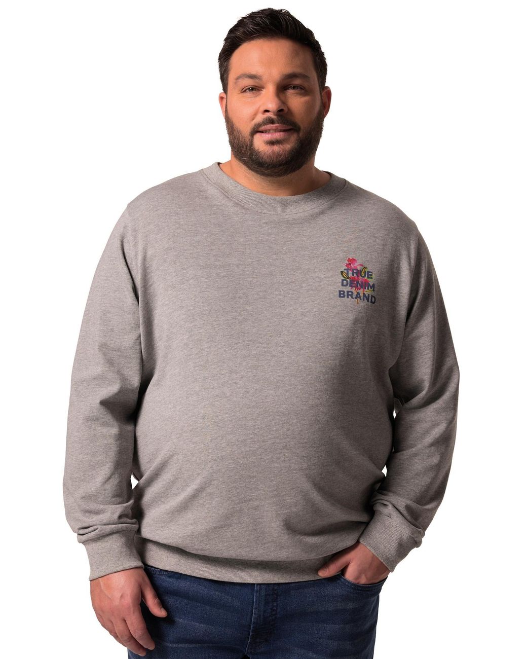 Men Plus Pullover in Gray für Herren