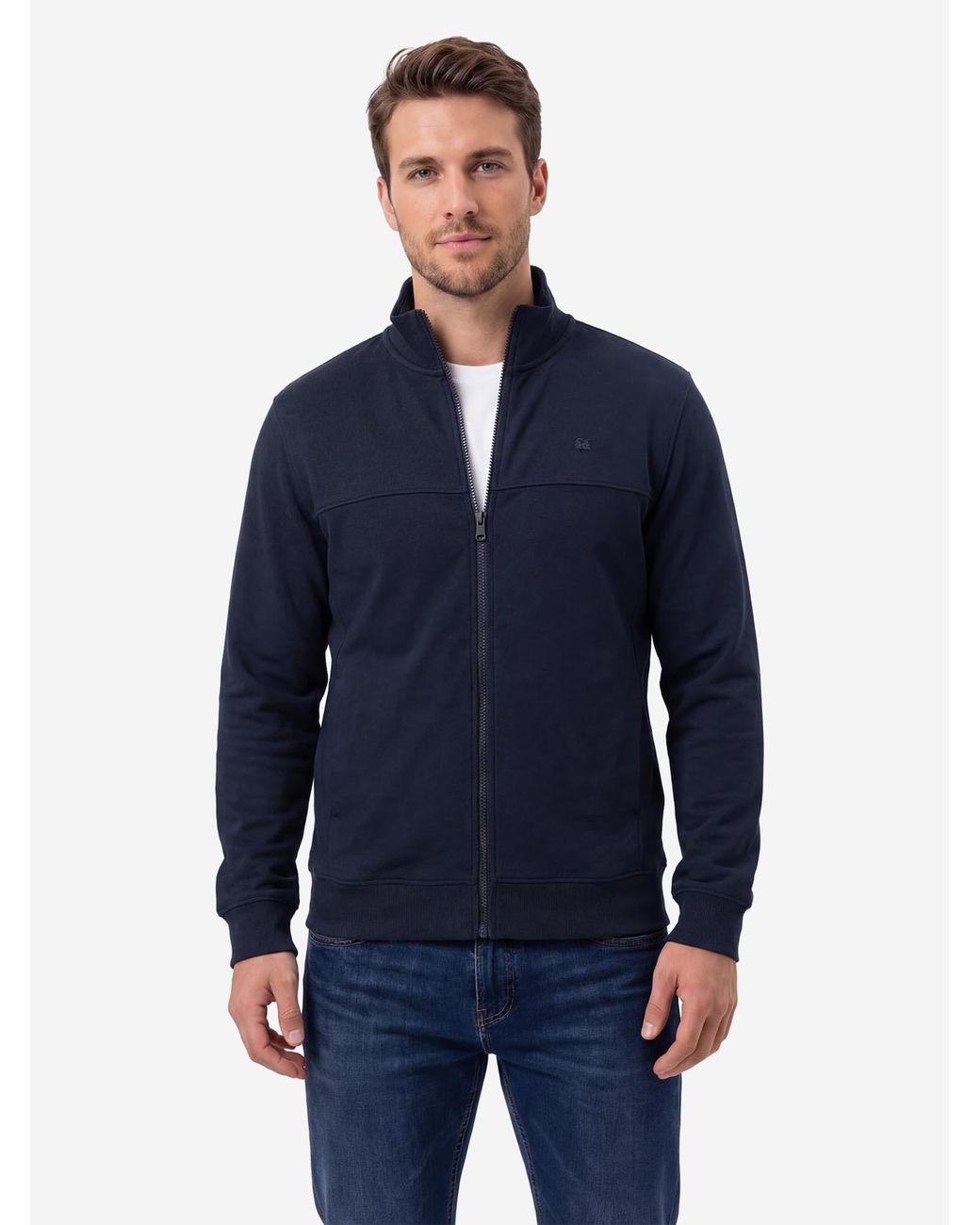 S.oliver Oliver Sweatjacke Basic in Blue für Herren