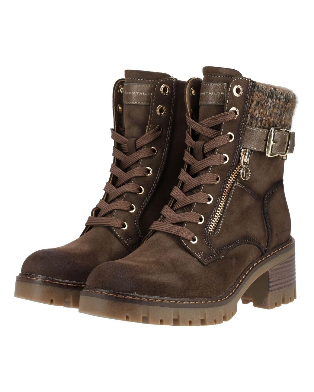 Tom Tailor Brown Schnürstiefelette