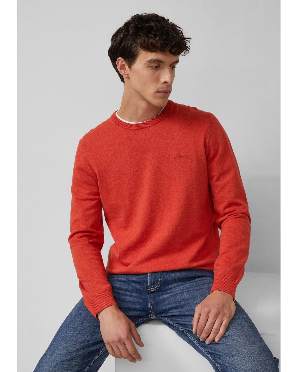 S.oliver Pullover in Red für Herren