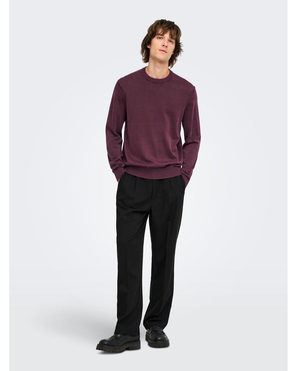 Only & Sons Pullover Garson in Purple für Herren