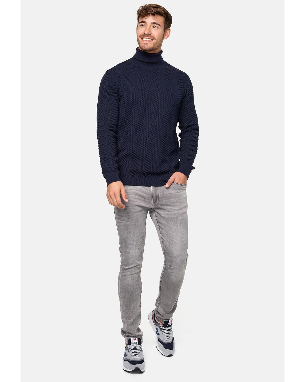 INDICODE Pullover Saini in Blue für Herren