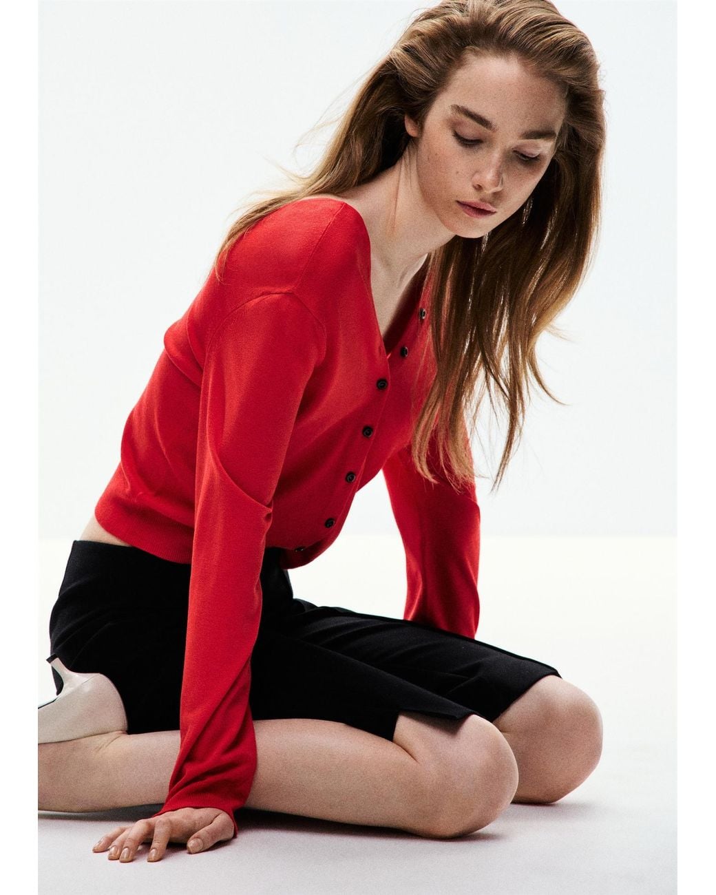 Mango Red Strickjacke Mantis