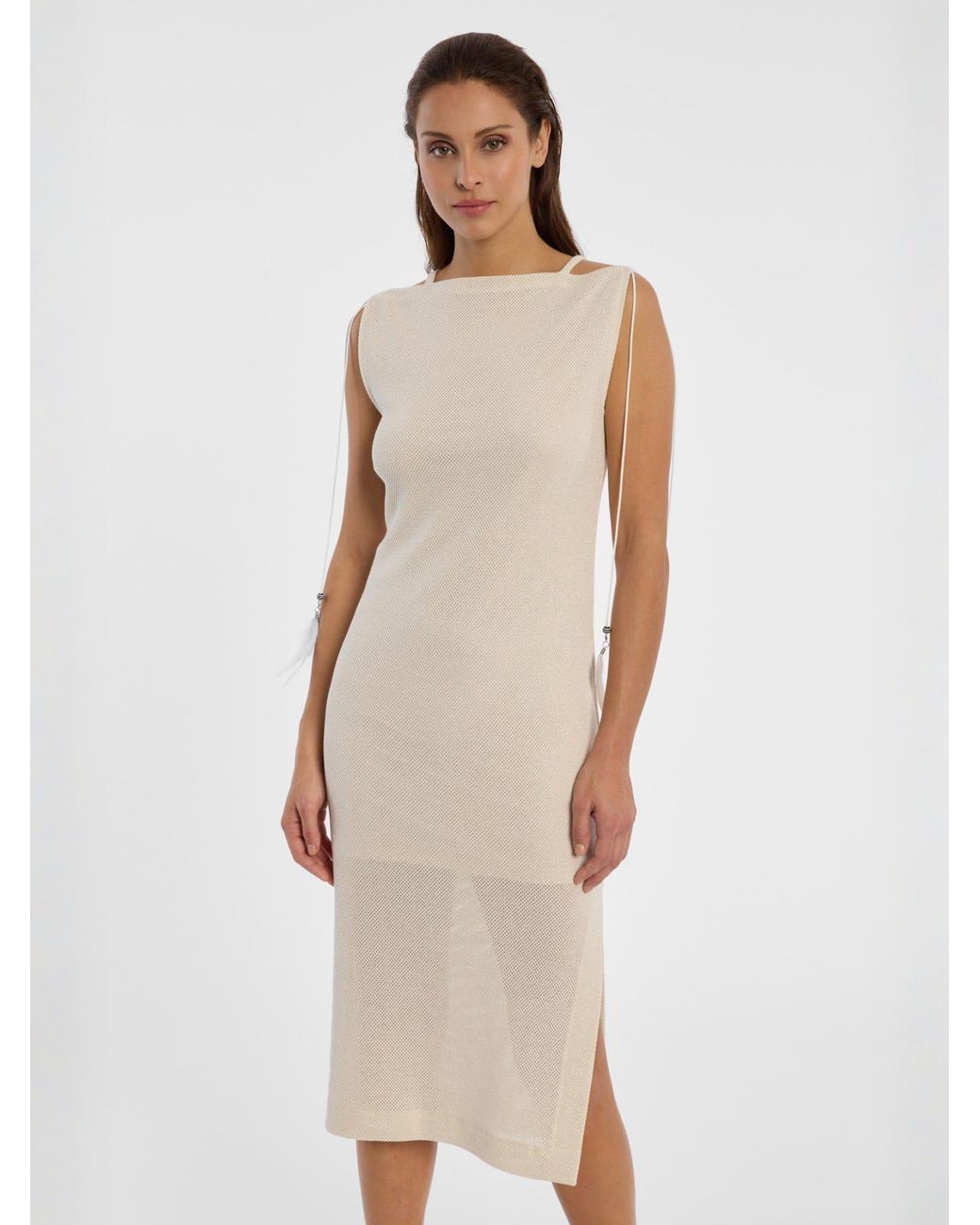 Ana Alcazar White Kleid Danie