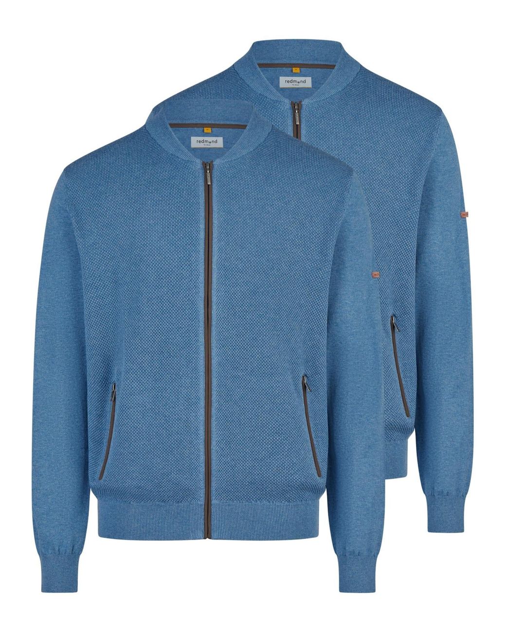 Redmond Strickjacke Basic in Blue für Herren