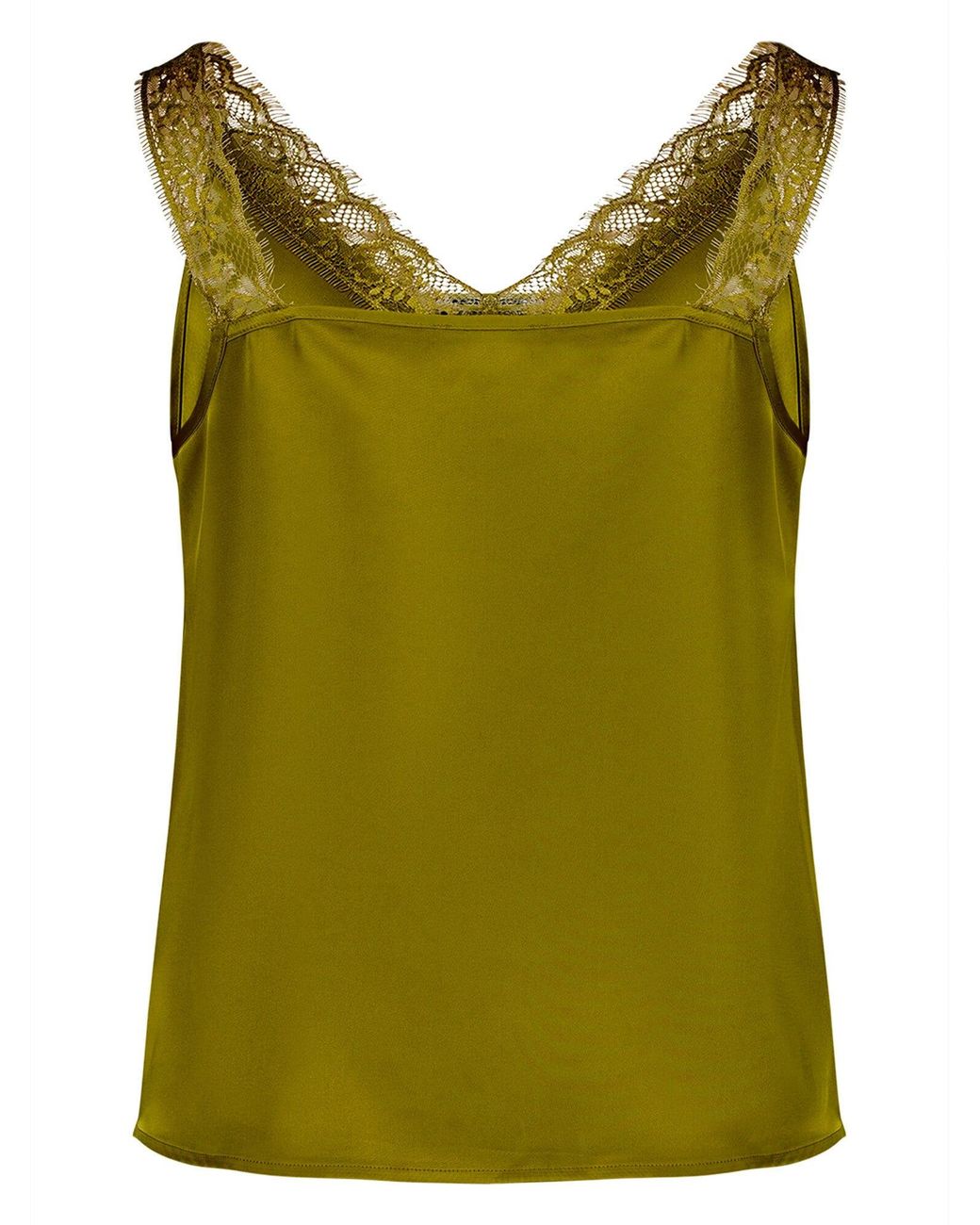 Zero Green Basic-Top Mit V-Ausschnitt
