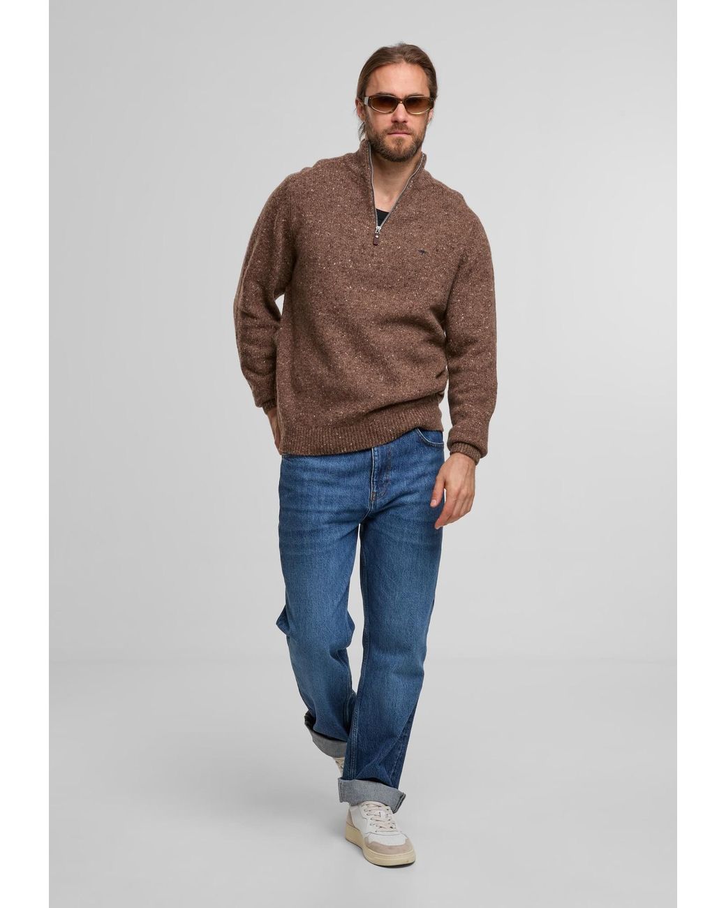 Fynch-Hatton Pullover Donegal in Brown für Herren