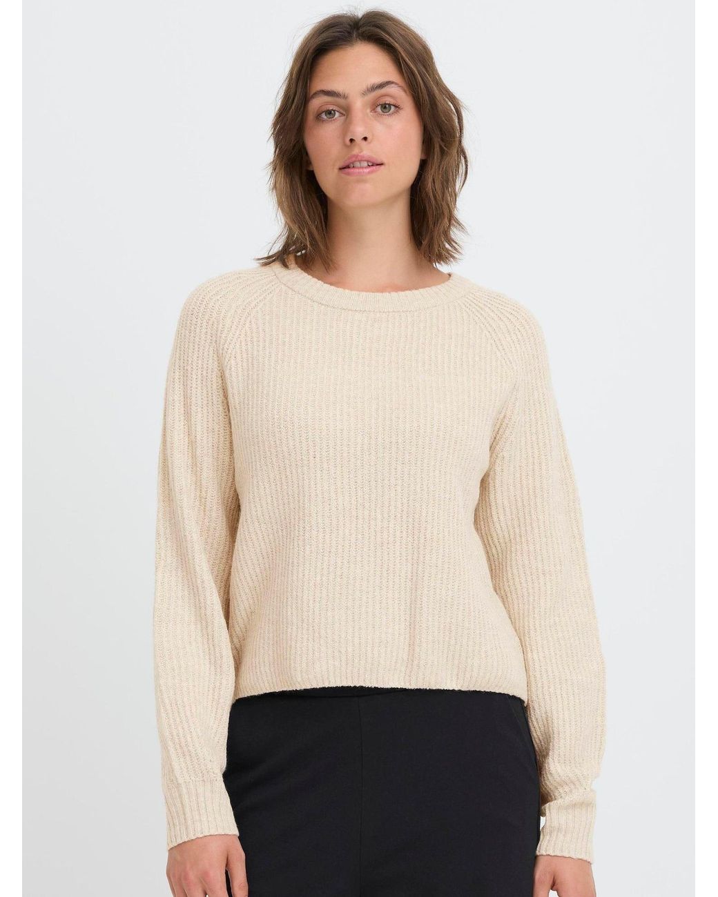 Oxmo White Strickpullover Oxifansi