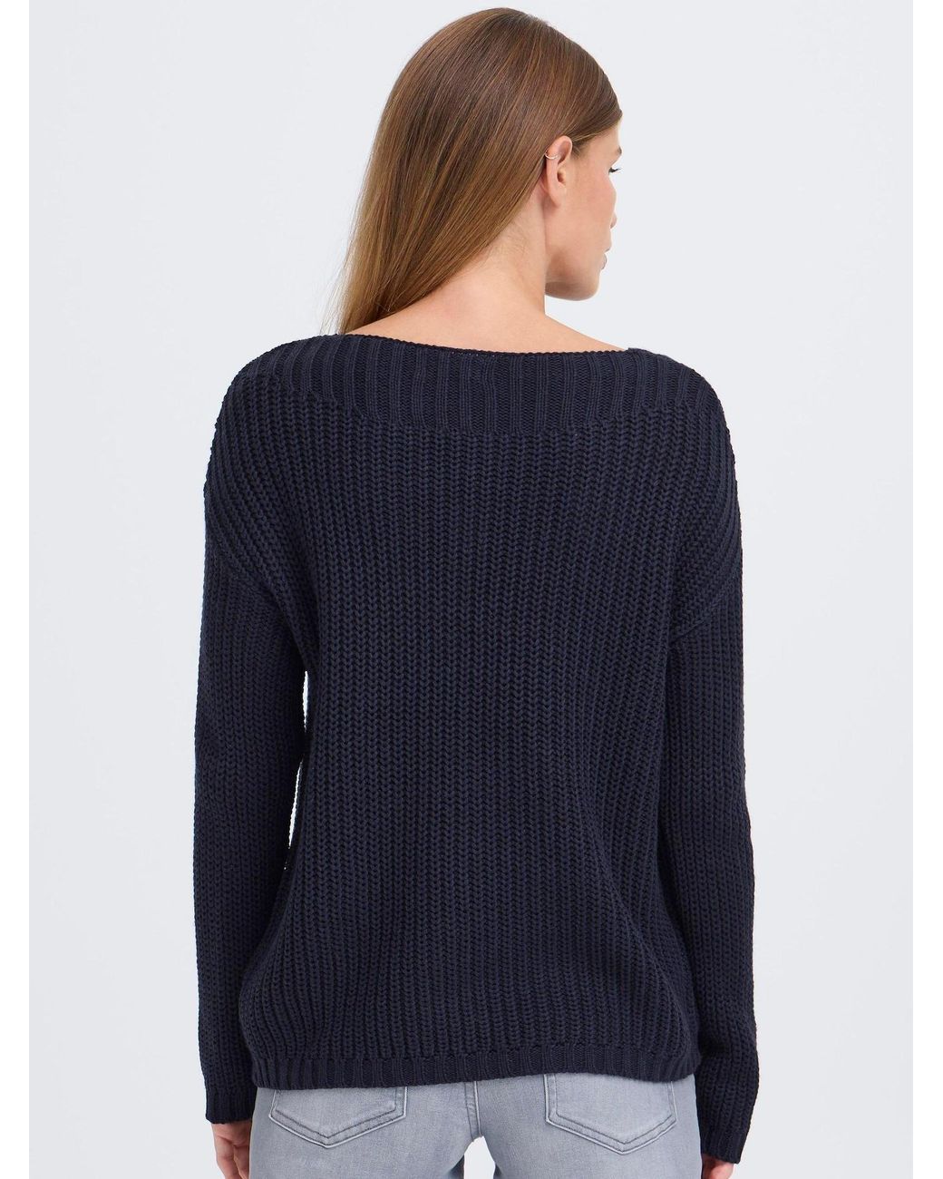 Oxmo Blue Strickpullover Oxfkanna