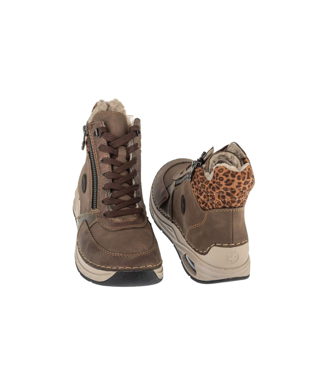Rieker Brown Schnürstiefelette