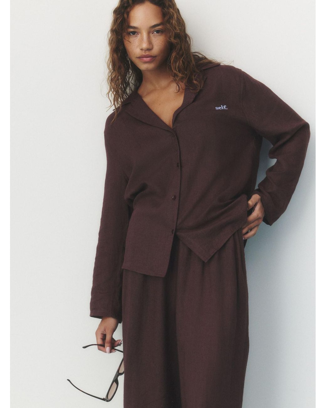 Self Brown Bluse