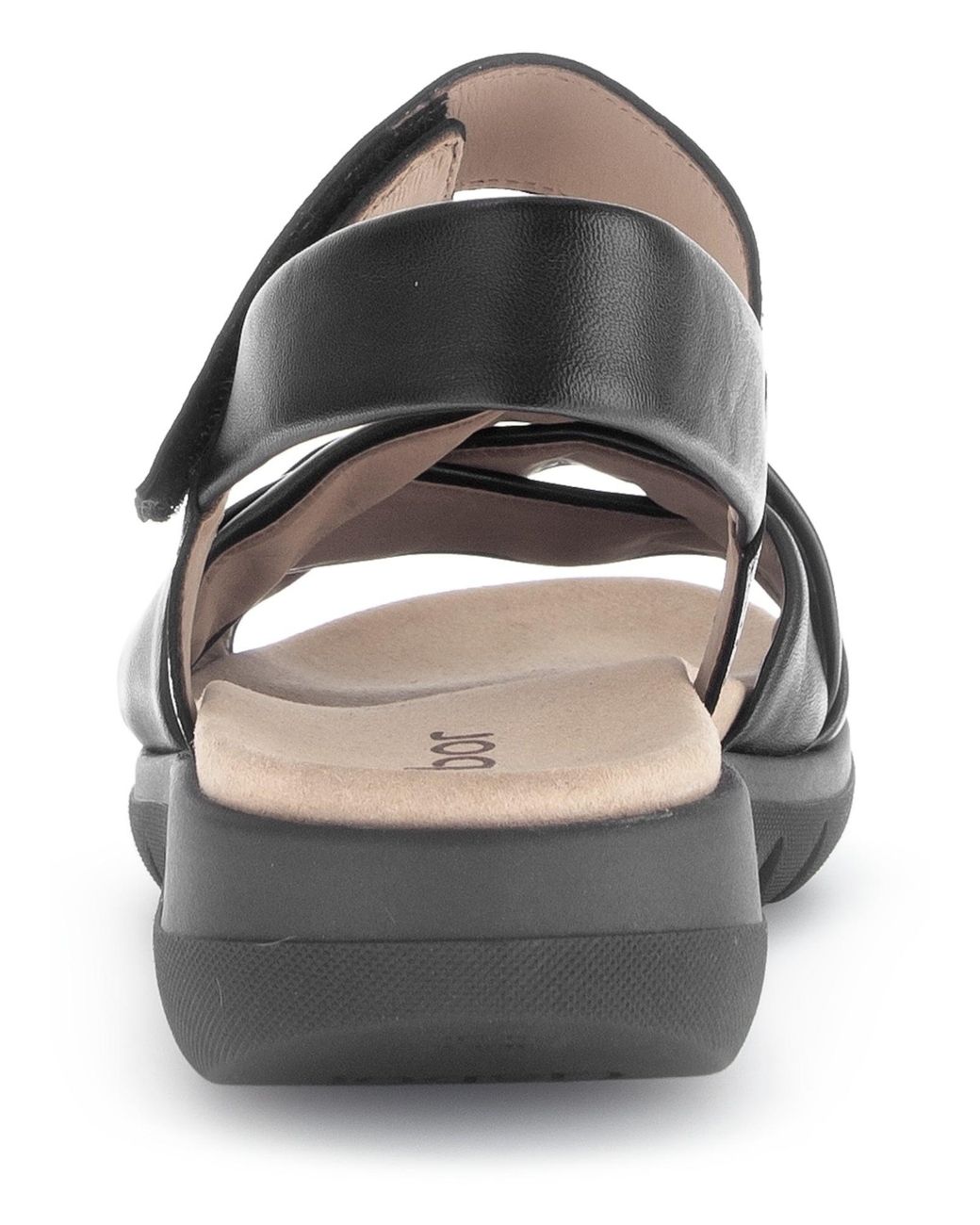 Gabor Black Riemchensandale, Sommerschuh, Keilsandalette, Bequemschuh mit Klettverschluss