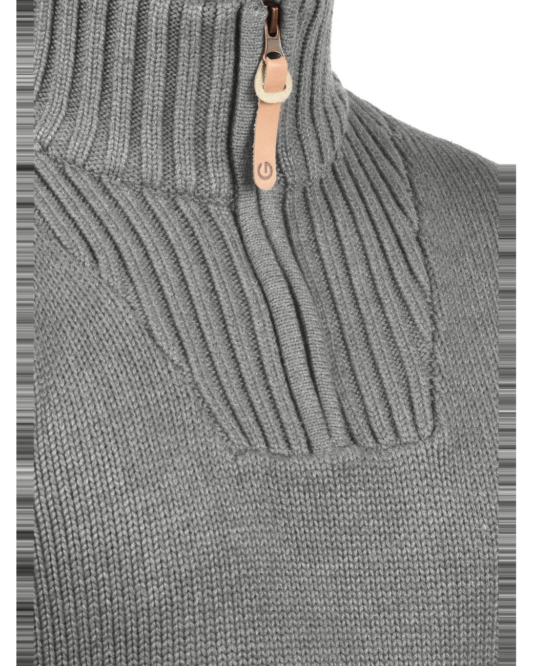 Solid Strickpullover Petro in Gray für Herren