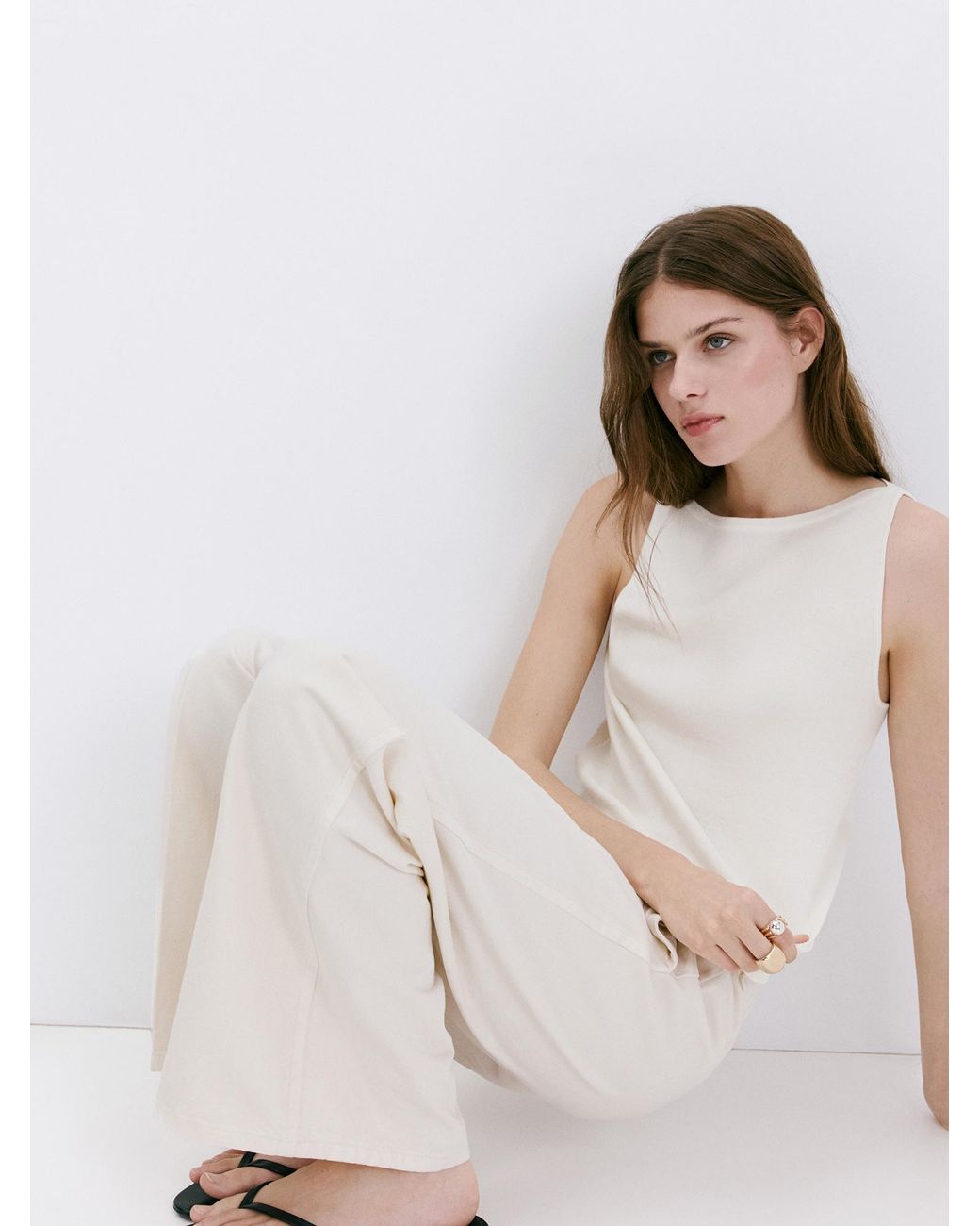 Mango White Stricktop Suenyo