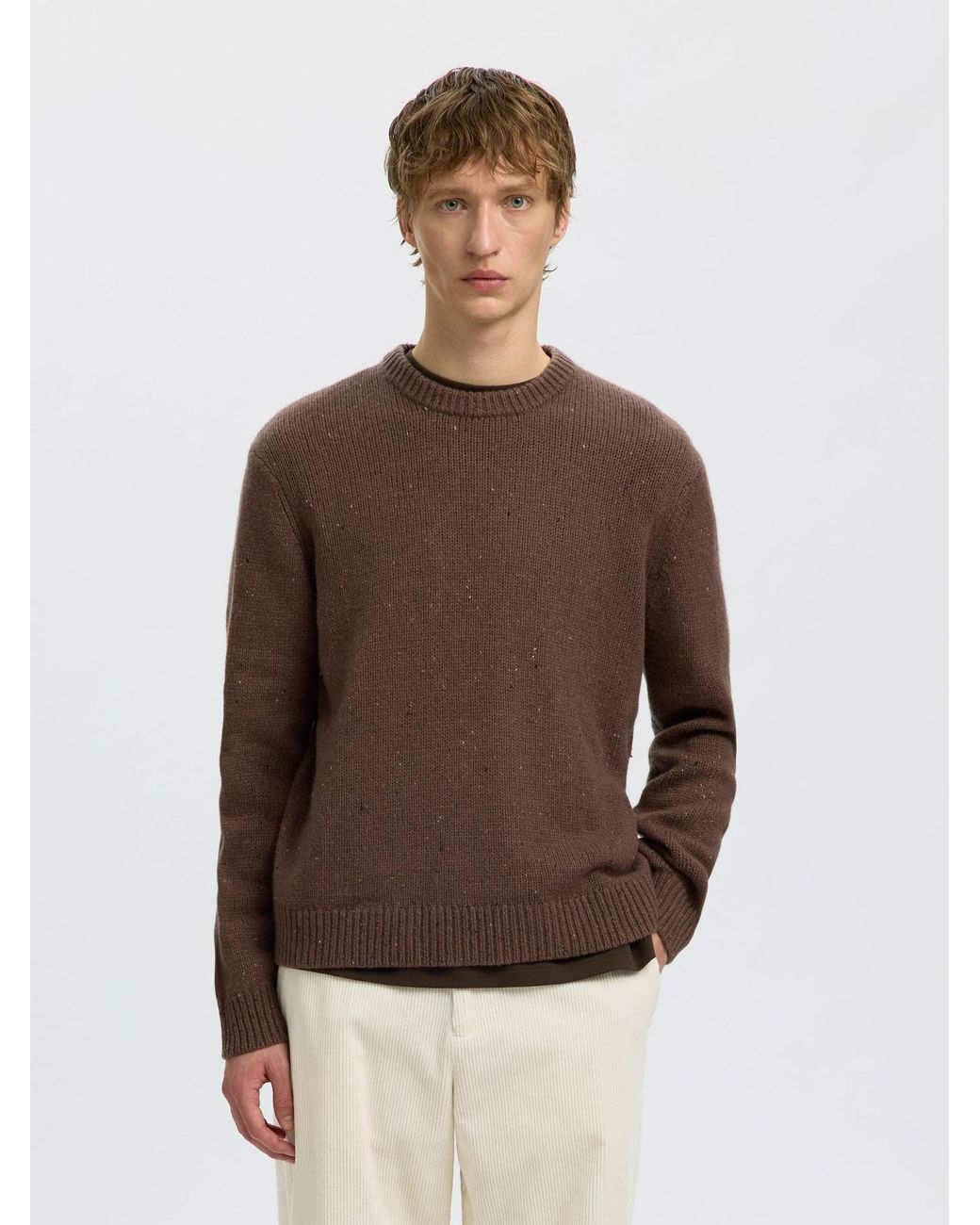 SELECTED Pullover Slhcody in Brown für Herren