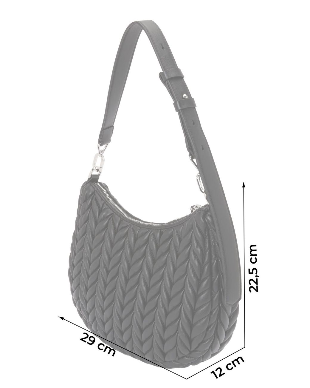 Karl Lagerfeld Black Schultertasche Weave