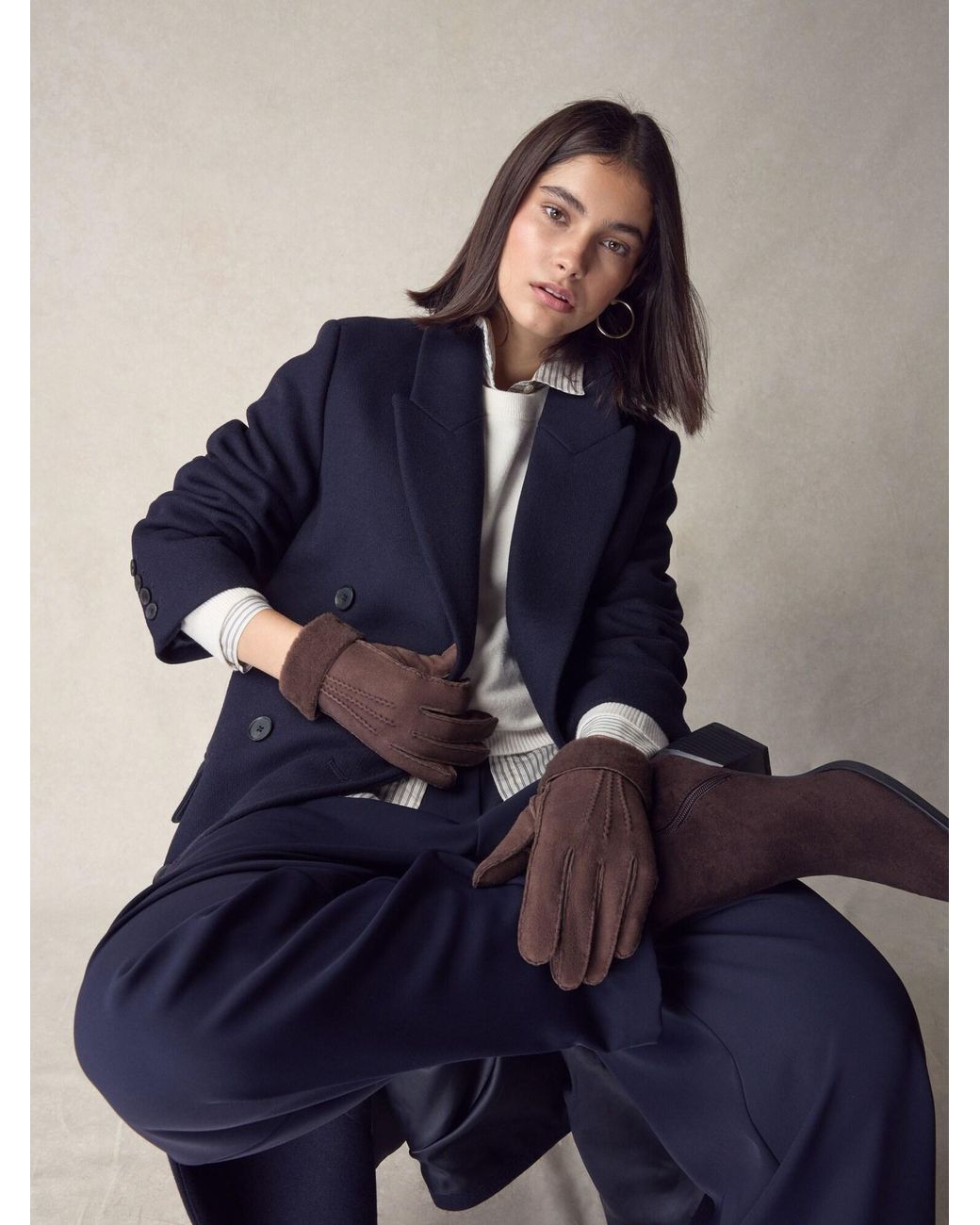 Next Brown Fingerhandschuhe