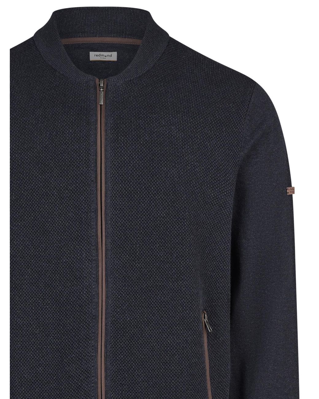 Redmond Strickjacke Basic in Blue für Herren