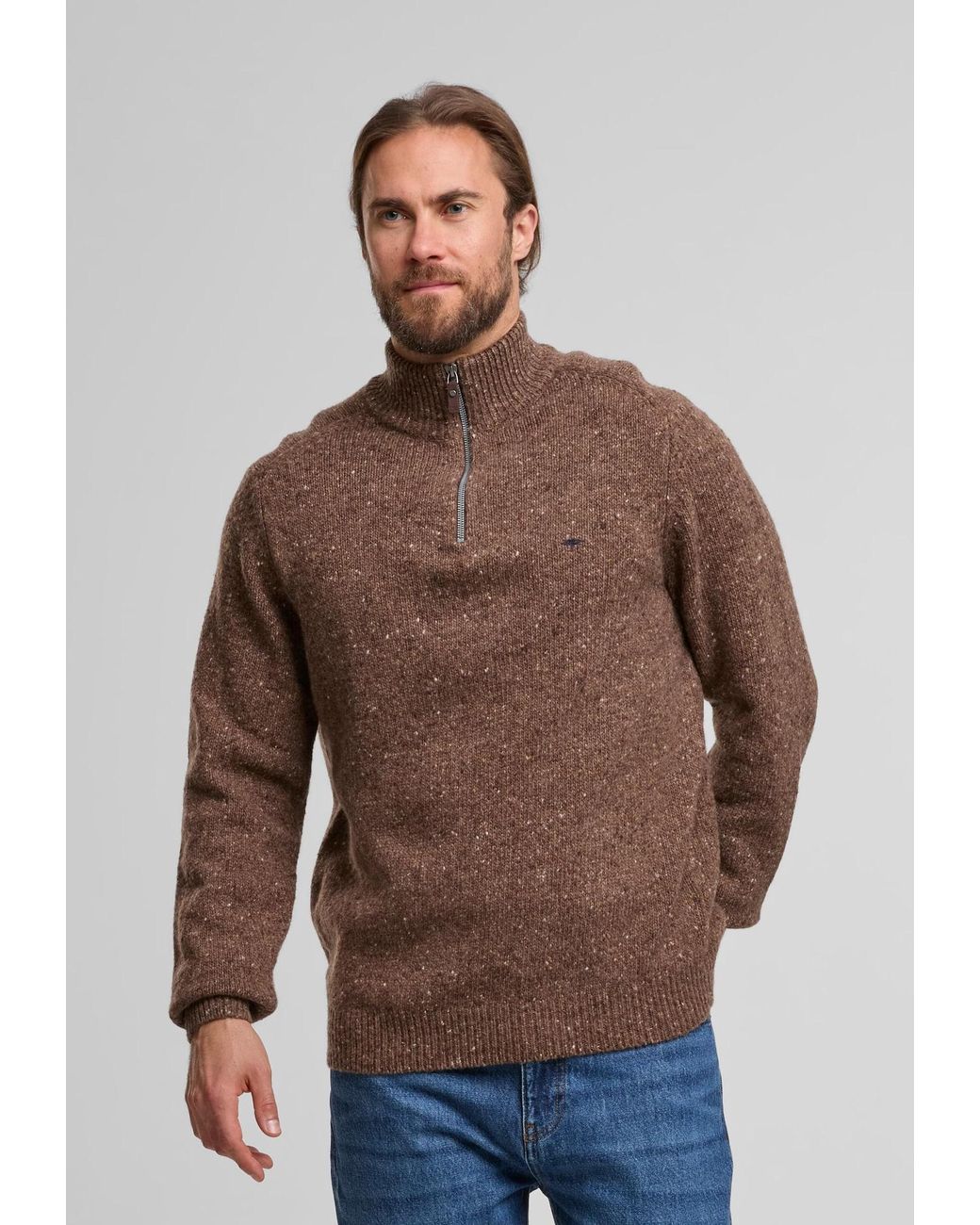 Fynch-Hatton Pullover Donegal in Brown für Herren