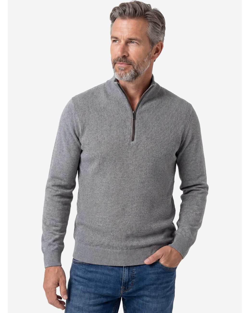 Redmond Pullover Basic in Gray für Herren