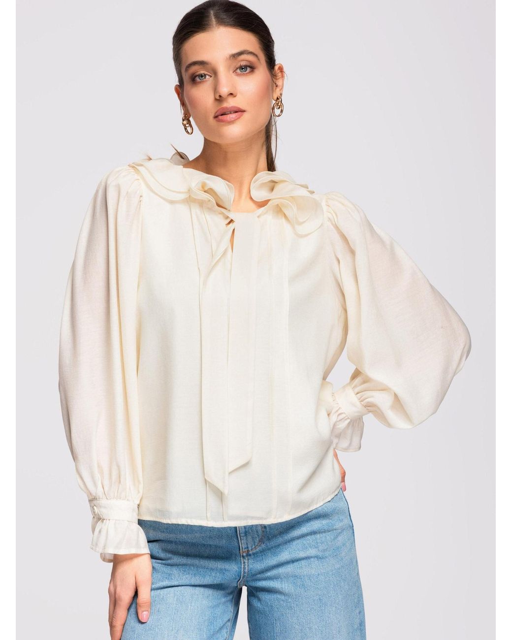 Ombre Natural Bluse