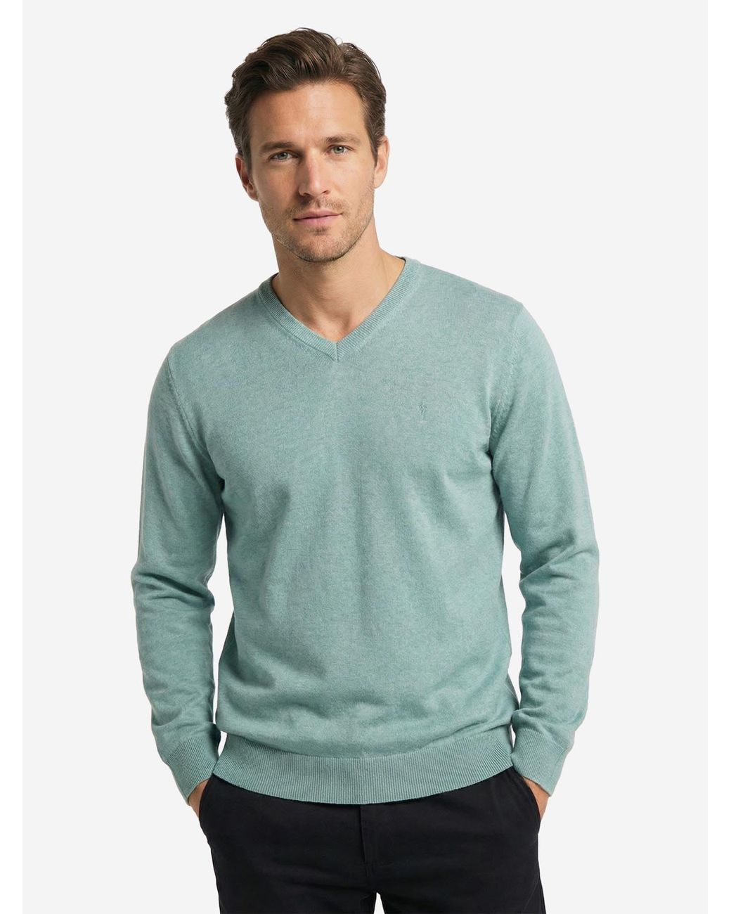 CASA MODA Pullover Basic in Green für Herren
