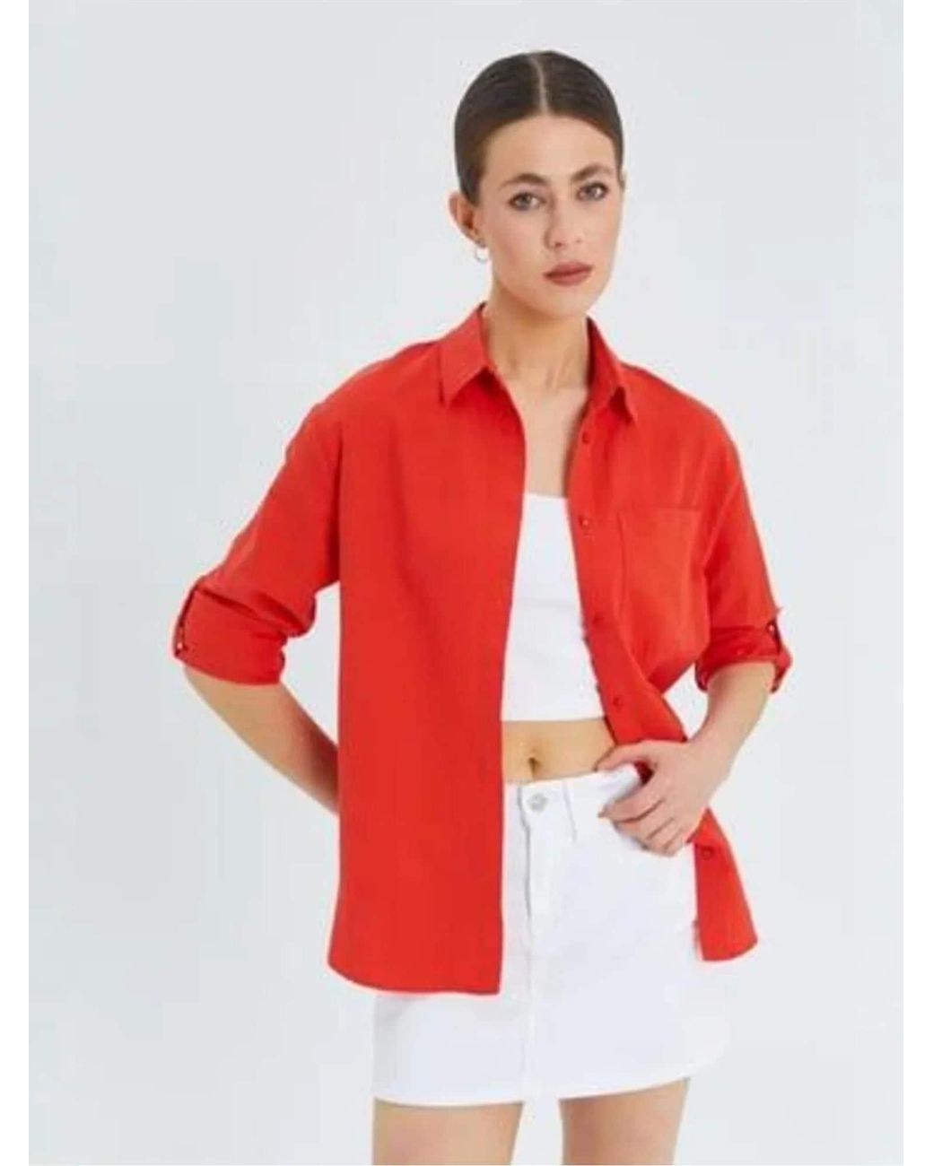 MixRay Red Bluse