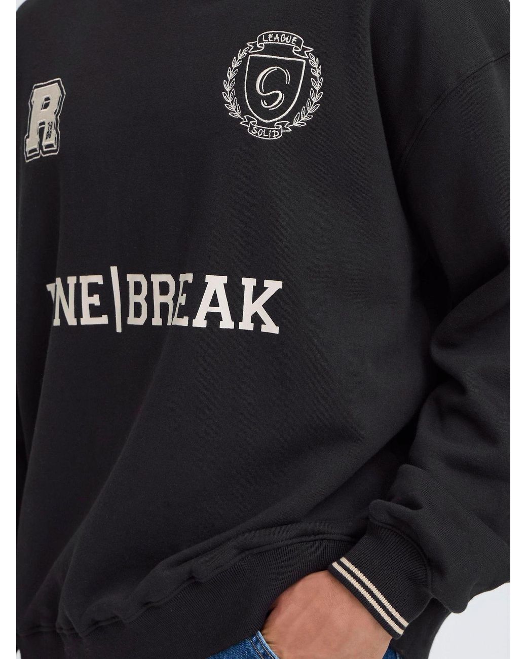 Solid Sweatshirt Sdstratton in Black für Herren