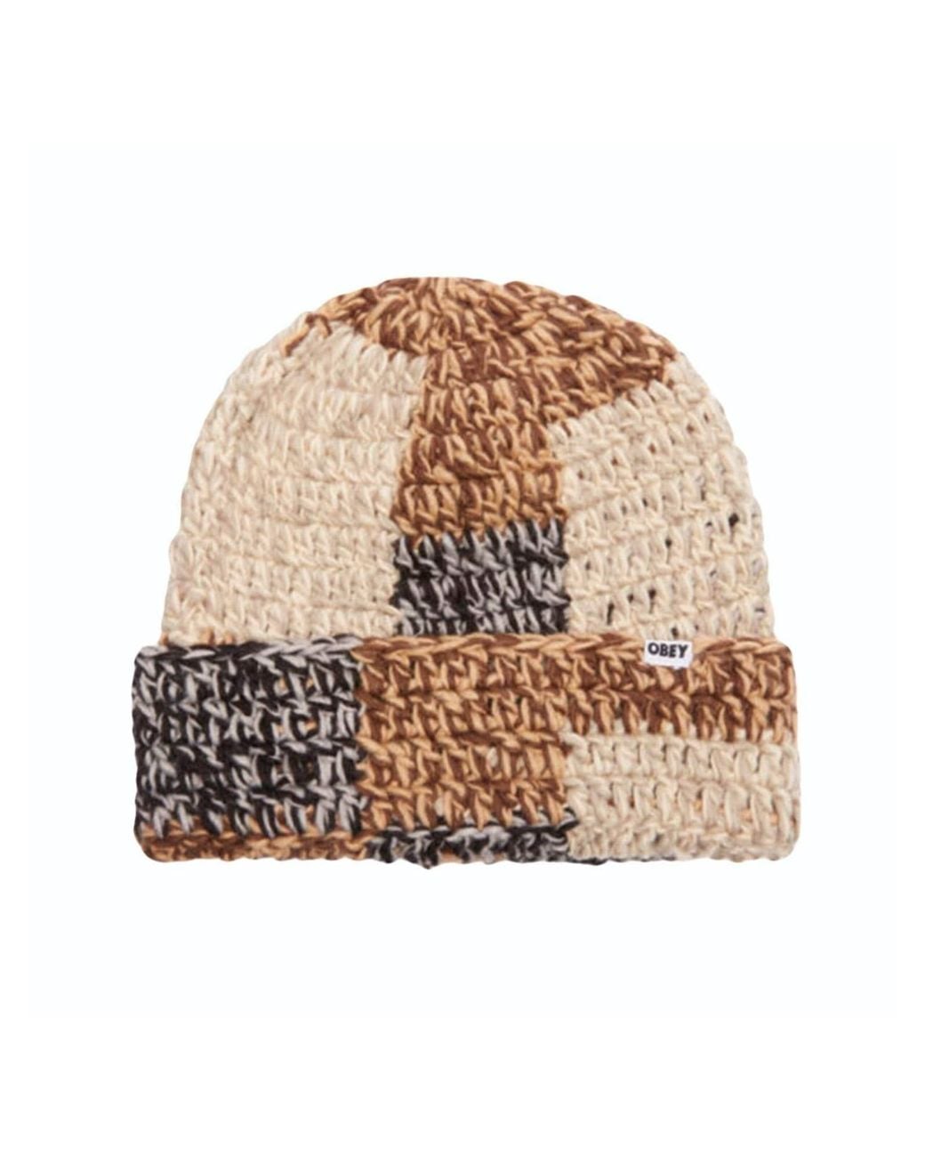 Obey Mütze Patchwork Rib Beanie Multi in Natural für Herren