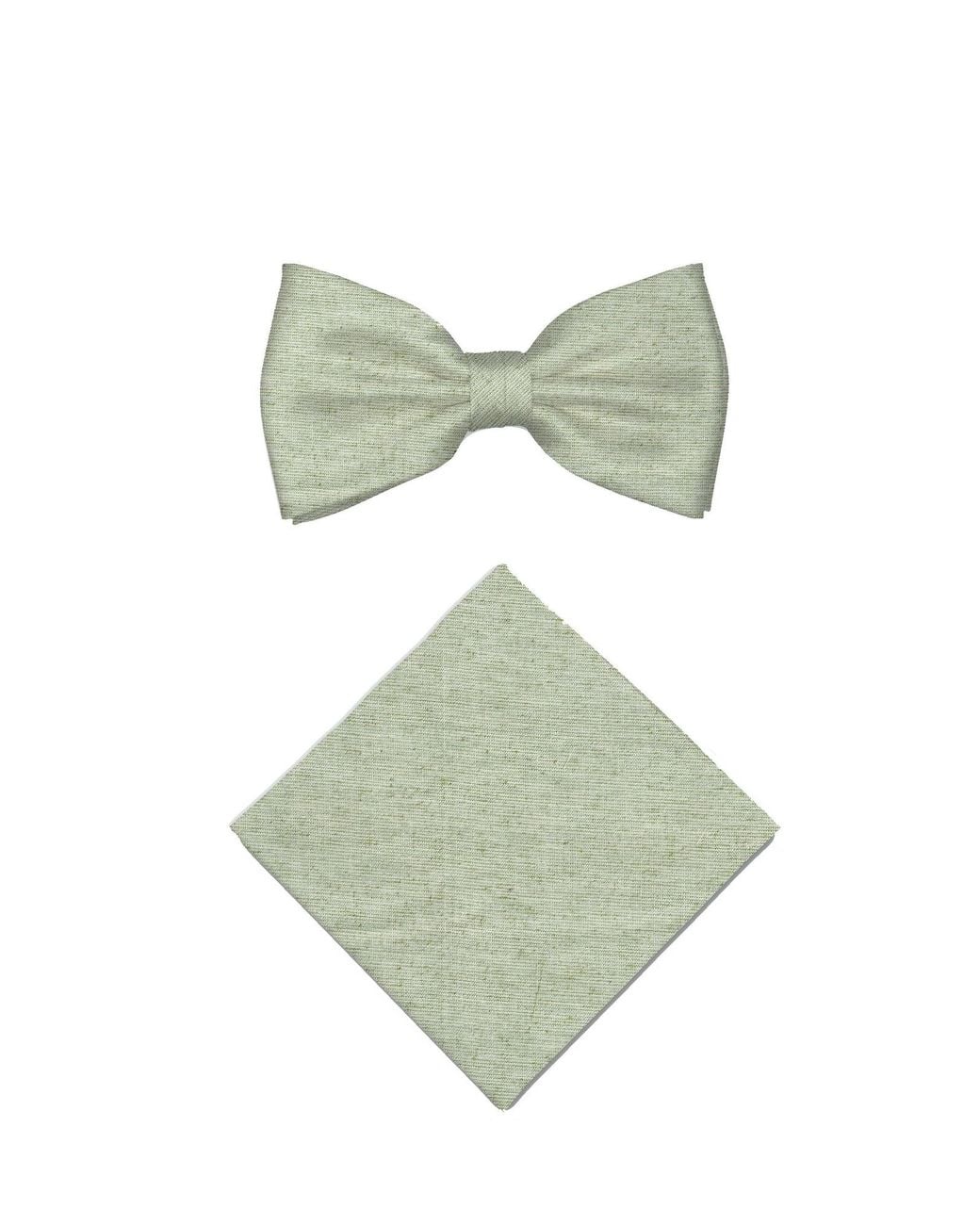 REAL GUYS Set Fliege Mit Einstecktuch in Green für Herren