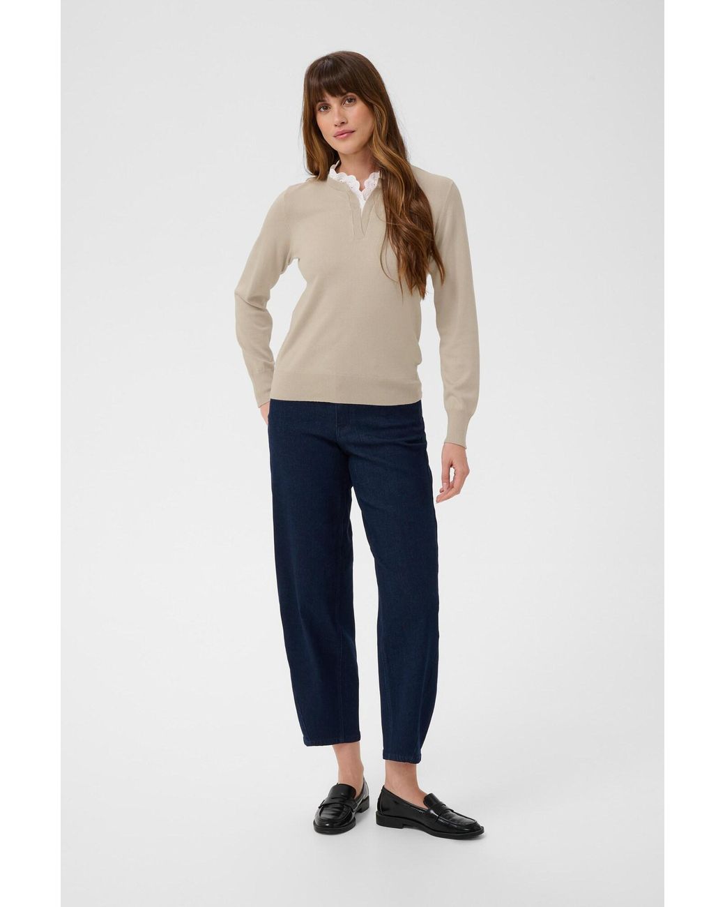 Kaffe White Pullover