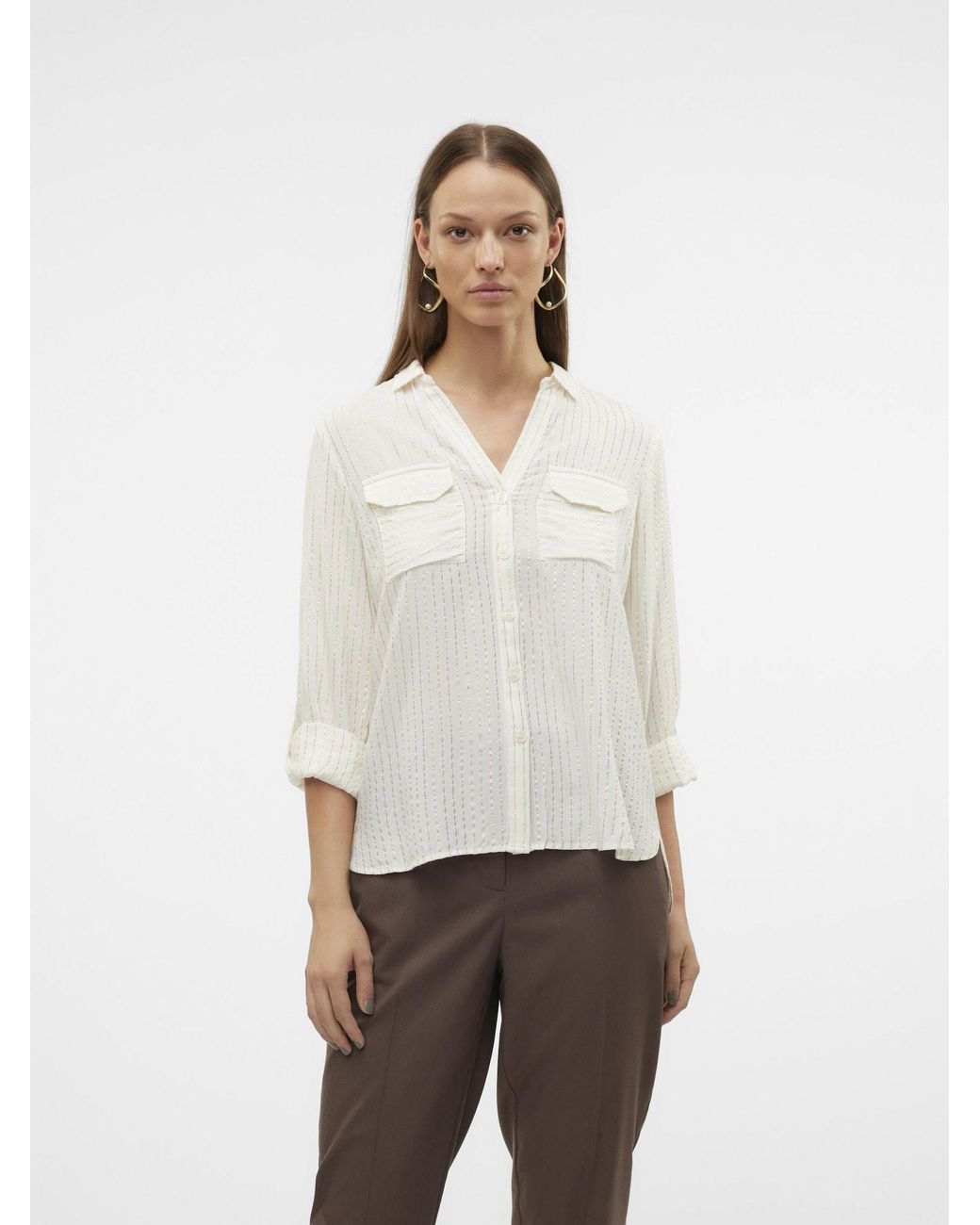 Vero Moda White Bluse Vmbumpy